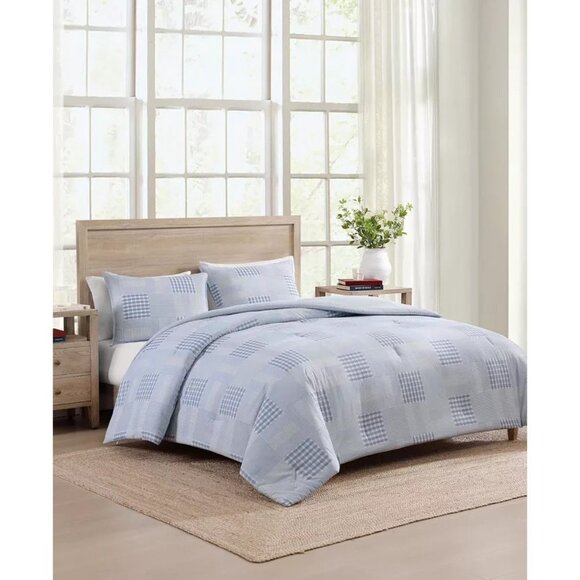 Tommy Hilfiger Hamptons Patchwork 3-Pc King Cotton Comforter Set MSRP $170 - Picture 2 of 6